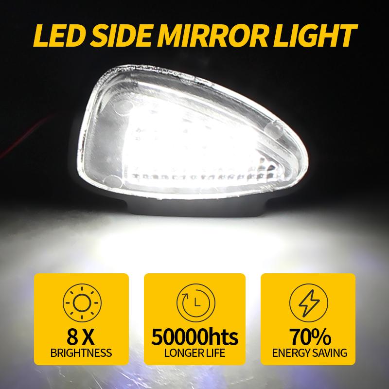 2Pcs No Error Led Side Mirror Light for VW Golf 6 Limousine Cabriolet Variant Touran (Typ 1T3) Accessories Led Courtesy Lights