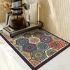Kitchen Tableware Drying Mat Printed Coffee Machine Drain Pad Countertop Absorbent Draining Mat Placemat Dinnerware Table Decor
