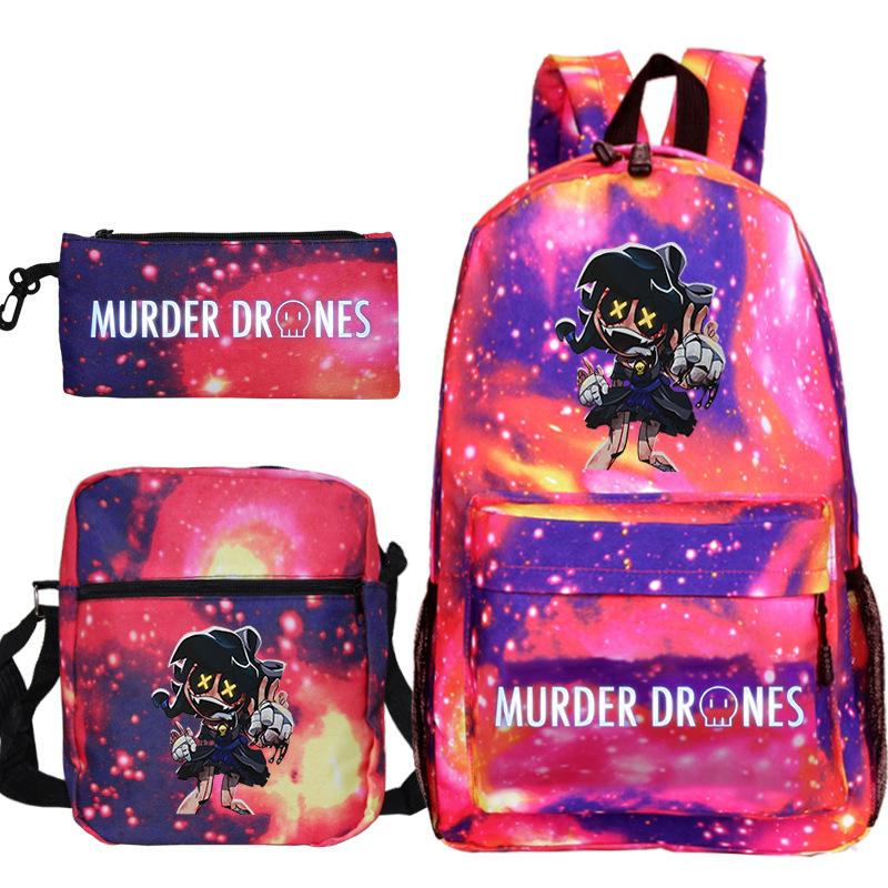 Neuer Murder Peripherie-Trend Schulterrucksack-Set Lässige Stiftetasche Grund- und Sekundarschultasche