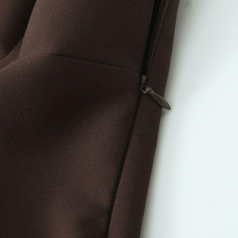 Kaslead New Women Clothes Western Style Fashion Simple Double-Layer Neck Collar Dress 3152249