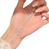 Rhinestone Flower Dopamine Zirconia Bracelet: Luxurious, Fresh Girly Style Hand Jewelry