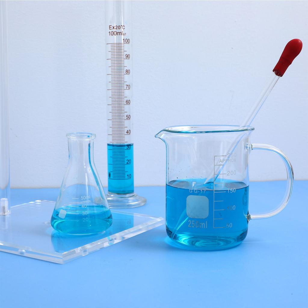 250Ml Glass Beaker Mug with Sturdy Handle for Measuring Mixing Shaker Use Science Teacher Gift Chemistry Mug Glass Beaker Set