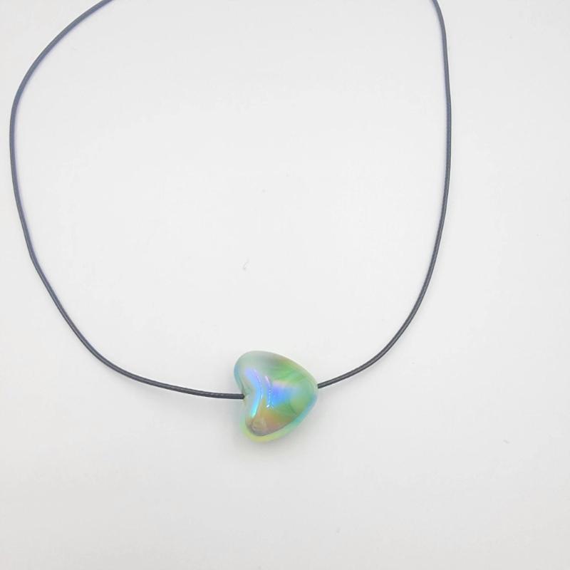 Sweet Heart Pendant Necklace Silver Heart Necklace Fashion Jewelry Women Y2K Gradient Heart Choker Fashion Decoration