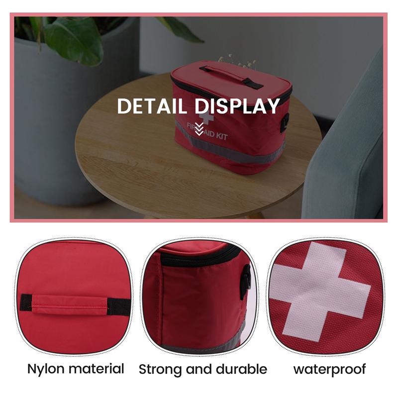 

Fresh Outdoor First Aid Kit Sports Camping Bag Home Emergency Survival Package Red Nylon Striking Cross Symbol Crossbody Bag NONE красный
