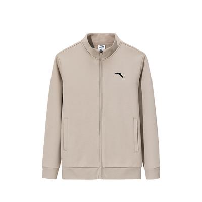 Teplý kardigan na zip s fleecovou podšívkou a stojáčkem Sportovní Pohodlný Módní Všestranná bunda pro život na kampusu Pletenina Pánské bundy 952547710-4