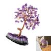 Fengshuis Crystal Bonsais Money Tree with Amethysts Cluster Base for Wealth and Prosperity Home Office Desktop Decors