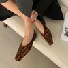 Fashion Comemore French Retro Suede Square Head Shallow Mouth Single Shoes for Women 2025 Spring Autumn New Temperament Slip On Flats