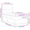 Box spring bed with mattress and headboard pink 100 x 200 cm velvet