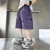 Handsome boys' summer shorts thin 2026 new mid size children's cropped shorts thin children's summer shorts trend