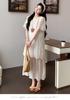 Spring/Summer 2026 Korean Plus Size Patchwork Maternity Dress