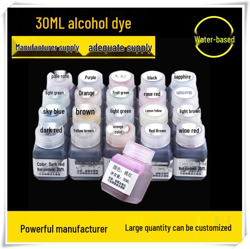 30ml Alcohol Dye for Leathercraft: Vegetable-Tanned Leather & Metal Dye for DIY Projects