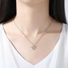 Elegant Double Heart Pendant Necklace - Frosted Women's Accessory