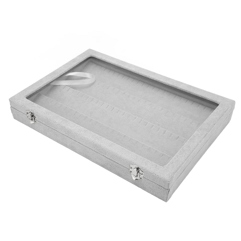 Pin Display Case Transparent Glass Soft Flocking Dustproof Pin Shadow Box for Military Medal Badge