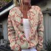European Style 3 D Print Cardigan Knitted Jacket Spring and Fall Women 7 Sweater