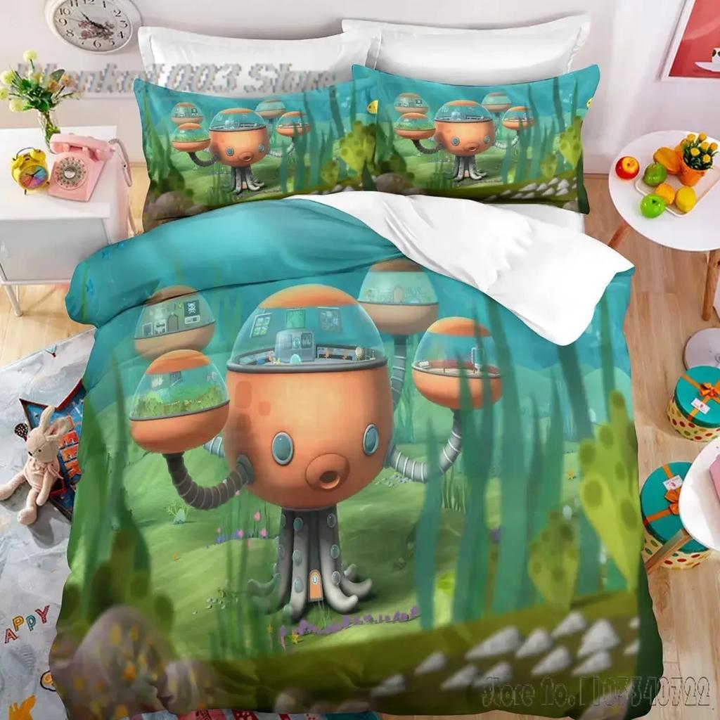 The Octonauts Cartoon Love Child Husă de pat cuvertură HD Husă de pat pentru copii Seturi de lenjerie de pat Lenjerie de pat Decor dormitor