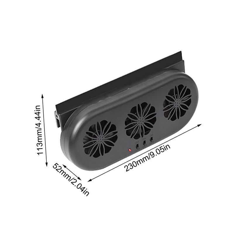 USB Car Exhaust Fan Auto Ventilation Fan Energy Saving Air Circulation Fan for Trucks RVs Sedans Cooling Fan
