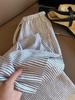 Stylish Linen Striped Pants: Slimming, Elastic Waist, Loose Fit, with Good Drape—Perfect for Spring and Summer.