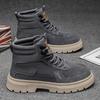 Fashion 2025 Autumn Men High Top Boots Outdoor Leather Ankle Boots Comfortable Casual Moccasin Male Work Boots Classic Handmade Shoes