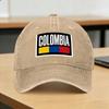 Baseballkappe Kolumbien Distressed Flagge Vintage Dreifarbig Kunst Flagge Sommer Truckerhut Unisex Lässig Laufen Hippie Sonnenschnappkappe