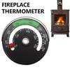 Magnet Fireplace Fan Thermometer Aluminum Alloy Fireplace Thermometer Household Stovepipe Wood Burning Stove Thermometer