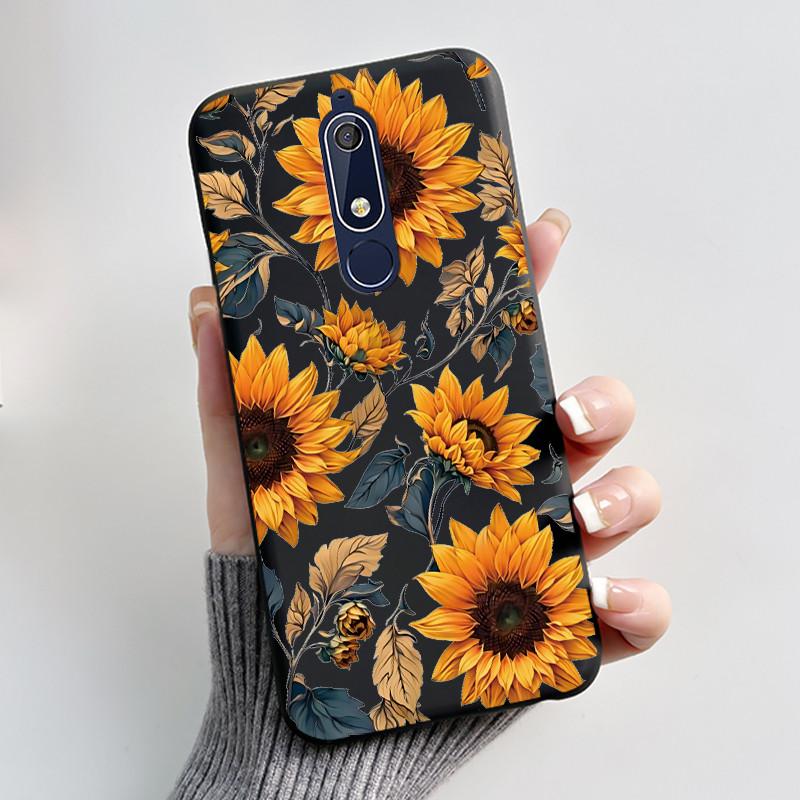 Casing For Nokia 5.1 6.1 Aesthetic Luxury Cute Cool Boys Girls Soft silicone Phone Case Back Cover Black Matte Protective Shell