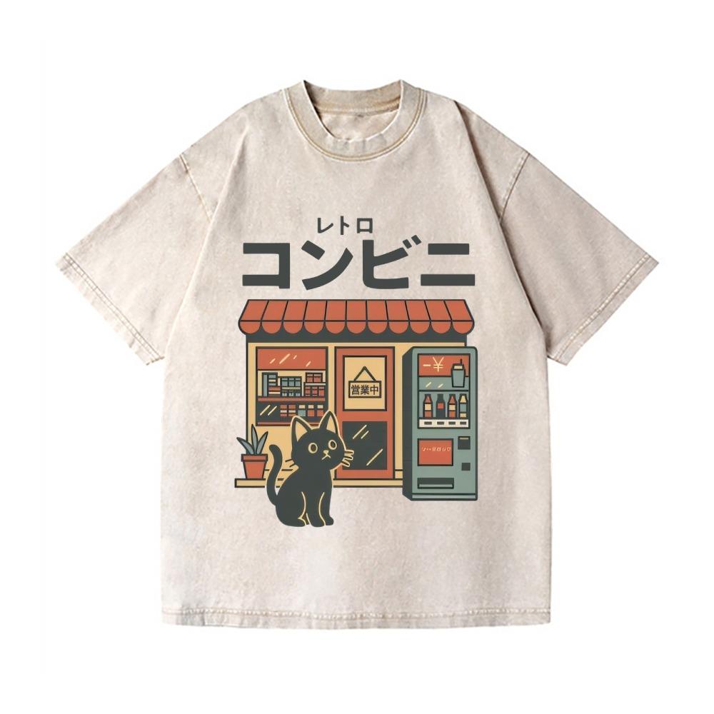 Übergroßes schweres T-Shirt für Herren Sommer Kurzarm-T-Shirt 100% Baumwolle Gewaschenes Säure-Oberteil Lässig Lustig Bedruckte T-Shirts Einteiler