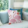 SummerThemed Flamingo  Tropical Leaf   Pillow Cover for Bedroom Room and Living Room Sofa Decorative Cushion Cover
