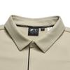 FILA Golf Series Fashion Simple Classic Sports Training Golf Versatile Comfortable Knitted Long Sleeve Polo Shirt Men tops Millet-Beige A11M615207FBG