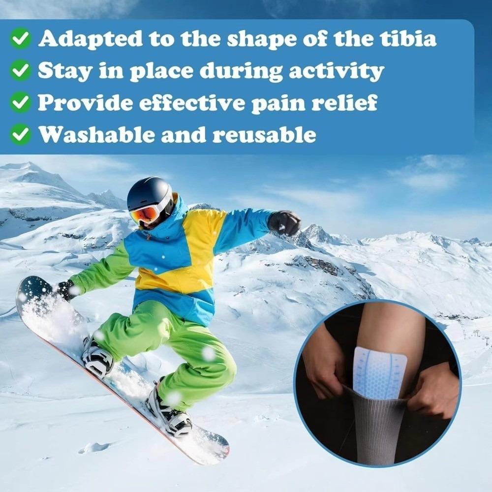 Flexible Ski Shin Pads Soft Gel Shin Guards Professional Ski Shin Guards  Kids Adults