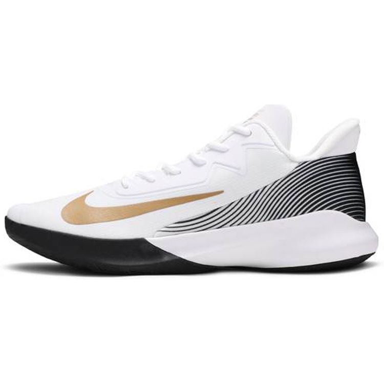 

Мужские кроссовки Nike Precision 4 White Metallic Gold черные CZ8780-100