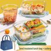 ZISIZ Microwave Safe Glass Lunch Box