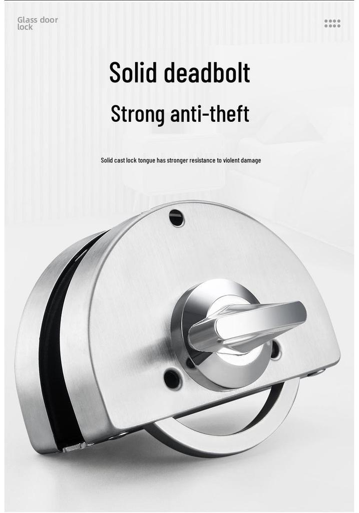 Password Lock for Frameless Glass Doors – Easy Install, No Holes Required