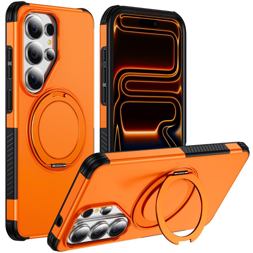 Shockproof Armor Rotating Magnetic Stand Phone Case For Samsung S26 S25 S24 S23 Ultra 5G Non-Slip Bumper Protection Back Cover