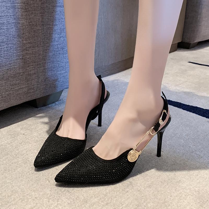Fashion Pointed High Heels Party Dress Rhinestone Sandals Women 2025 Fashion Designer Sexy Luxury Elegant Office Gladiator Women Pumps