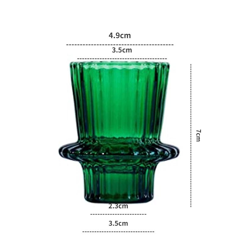 Nordic Mini Glass Candlestick European Taper Candles Holders Table Candle Stand Small Tealight candle holder Home Decoration