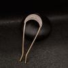 Vintage Crystal Moon Hair Sticks for Women Chinese Metal U-Shape Hairpins For Bun Updo Fashion Wedding Hair Accessories