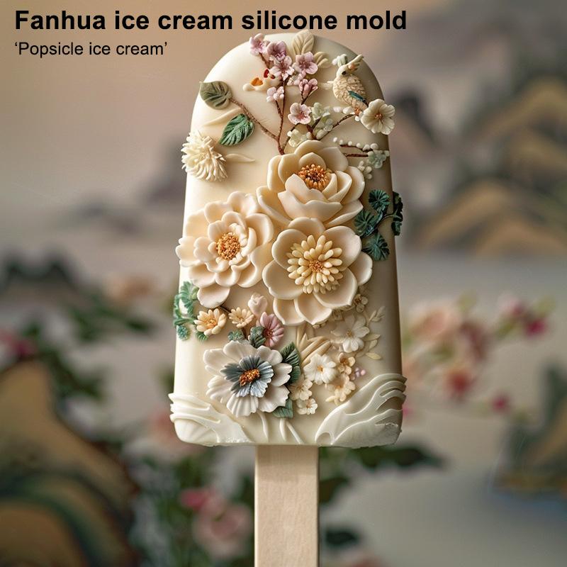 Silicone Flower Popsicle Molds – Stunning Floral Design, Easy-Release For Homemade Ice Cream & Frozen Treats