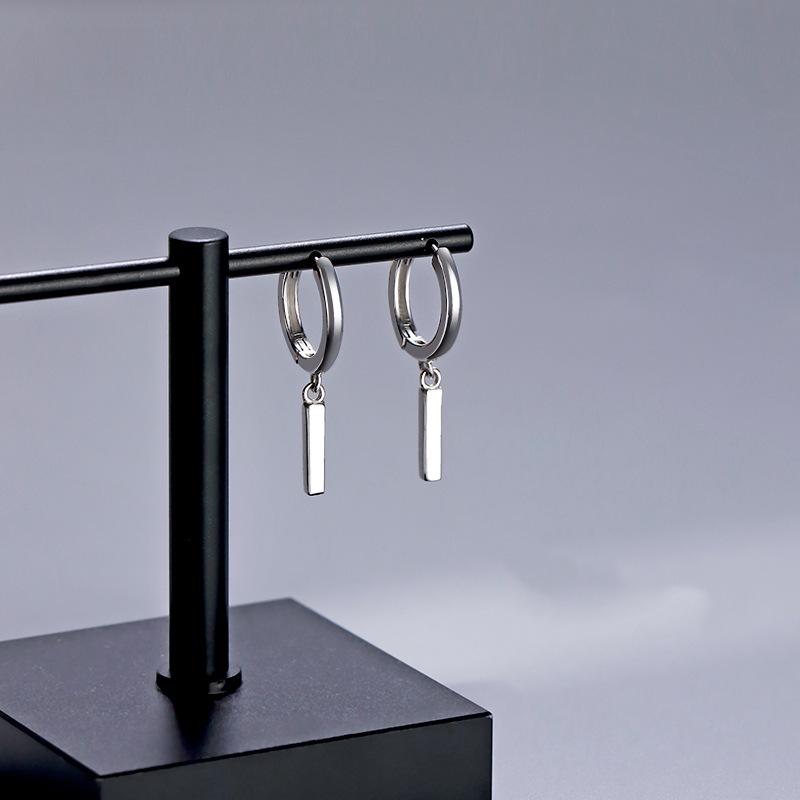 

New 925 Sterling Silver Rectangular Pendant Earrings Personality Charm Earrings Beautiful Jewelry for Women Birthday Party Gift