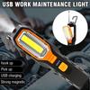 LED Work Light COB Car Garage Inspection Lamp Magnetic Torch USB Rechargeable