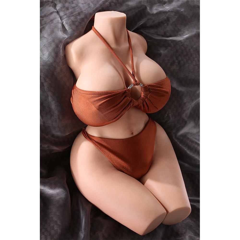 11KG 100% Silicone&Lifelike Realistic Sex Doll with Ultra-Soft Skin & Flexible Sex Torso, Fat Butt & Dual-Entry Holes for Vaginal & Anal