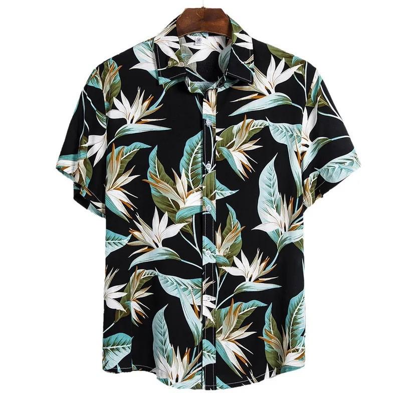 Moda Estiva Camicia da Uomo Casual Manica Corta Moda Versatile