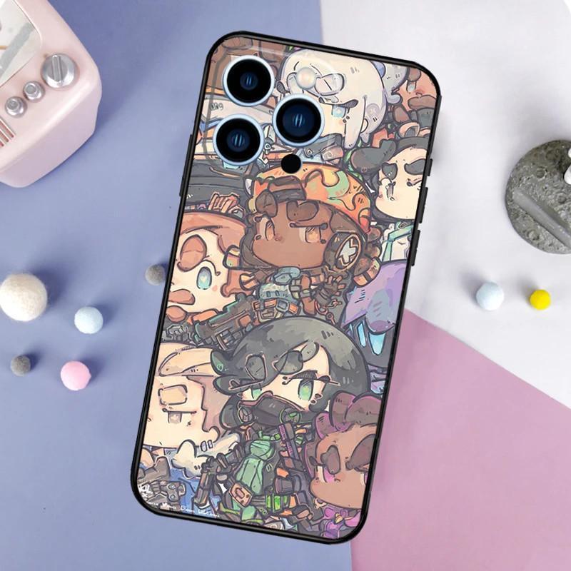 

Чехол для мобильного телефона iPhone14 с милым мультяшным принтом Valorant Chibi iPhone 16 Plus