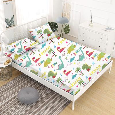 Cartoon Dinosaur Pattern Mattress Three-Piece Digital Printing Mattress Three-Piece Bedding Set