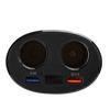 QC3.0 Double USB Cigarette Lighter Constant Temperature Steady Current Charging Rotation