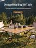Portable Folding Aluminum Camping Table with Storage Bag and Chairs