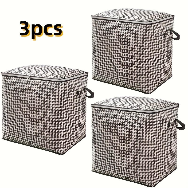 

3 сумки для хранения одежды объемом 180 литров, высотой 27,56 дюйма, с ручками, контейнер для гардероба, подходят для одеял и одежды L