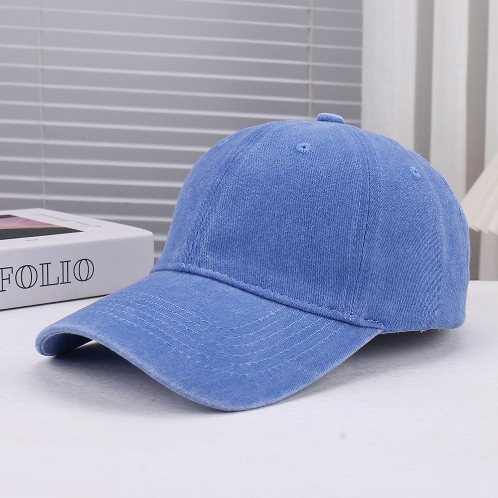 New Spring and Summer Solid Color Simple Washed Soft Top Breathable Baseball Cap Outdoor Travel Leisure Comfortable Sunshade Sunscreen Cap