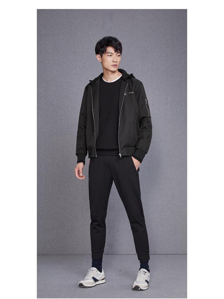 Men's Urban Casual Two-Way Jacket with Detachable Hood