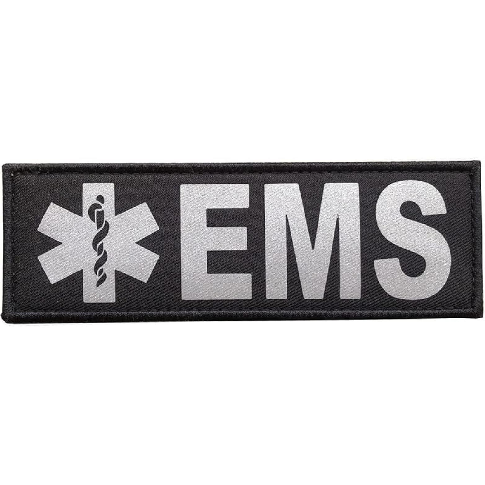 Reflective EMS EMT Star of Life Back Panel Patch(11x4 Inch) 6x2