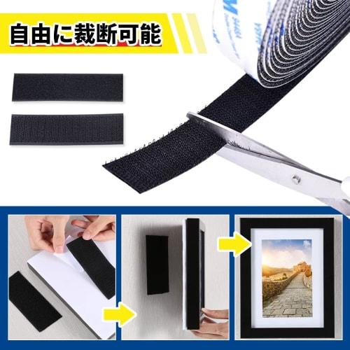 Samcos Zipper Tape, Strong Magic Tape, Double-Sided Tape, Strong Adhesive Backing, Male/Female, Heat Resistant, Waterproof, Industrial, Commercial, Ho